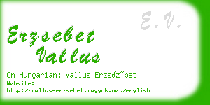 erzsebet vallus business card